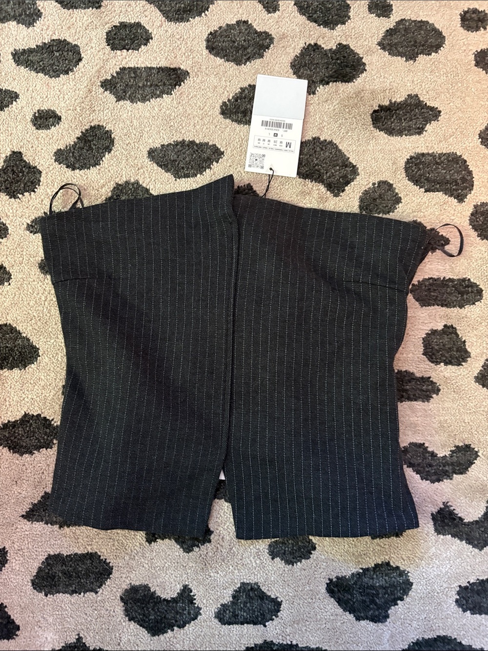 Zara Black and Light Pink Waistband Skirt